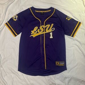 LSU Men's Purple Baseball Jersey